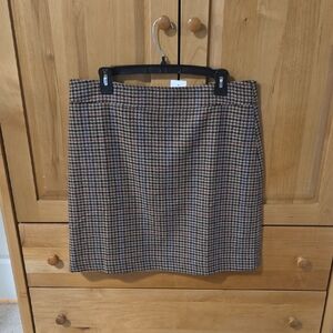 J. Crew Black and Brown Skirt